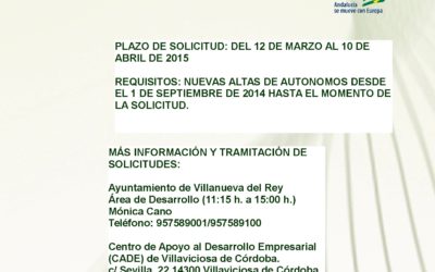 Convocatoria de Ayudas a Autónomos 2015